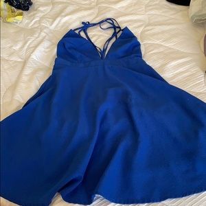 Fabrik blue party dress. Straps and sexy